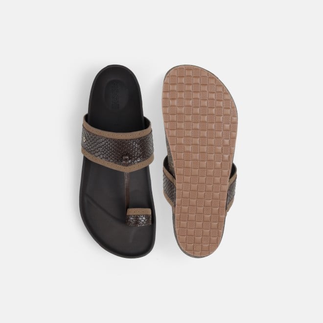 Mochi Men Brown Ethnic Kolhapuris (SKU: 16-901261-12-42)