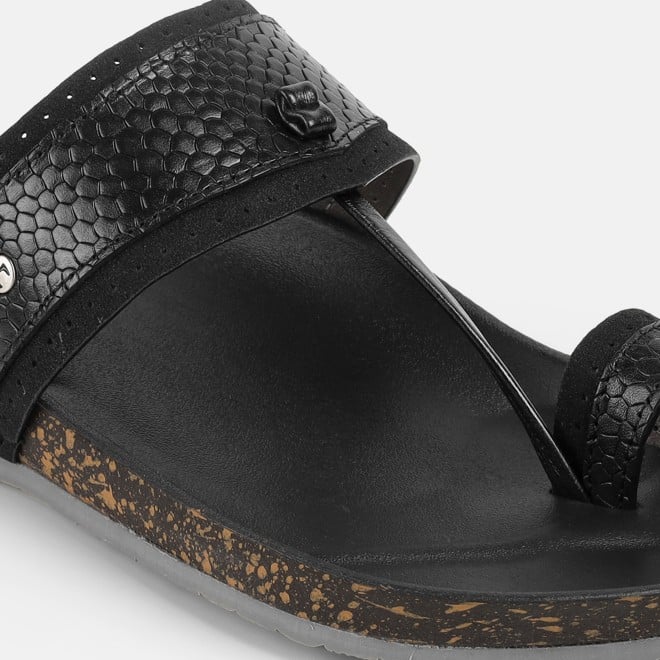 Mochi Men Black Ethnic Kolhapuris (SKU: 16-901261-11-41)