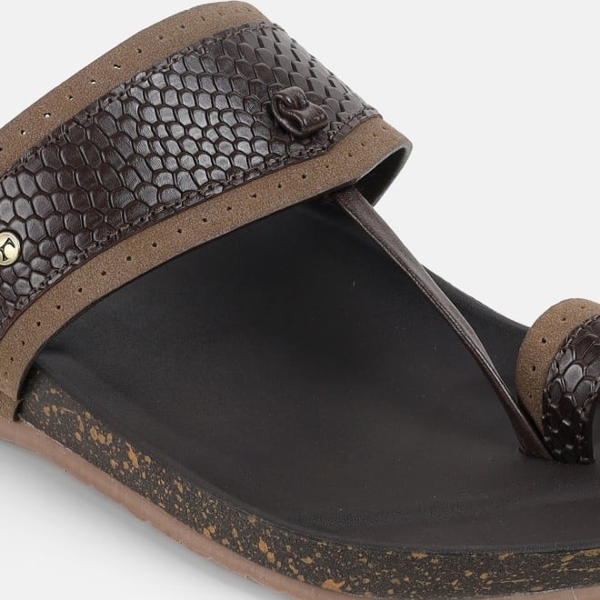 Mochi Men Brown Ethnic Kolhapuris (SKU: 16-901261-12-42)