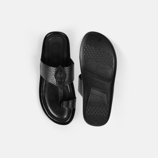 Mochi Men Black Ethnic Kolhapuris (SKU: 16-901267-11-42)