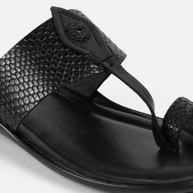 Mochi Men Black Ethnic Kolhapuris (SKU: 16-901267-11-42)