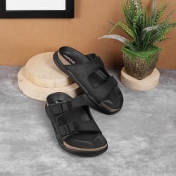 Men Black Casual Slippers