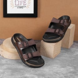 Men Brown Casual Slippers