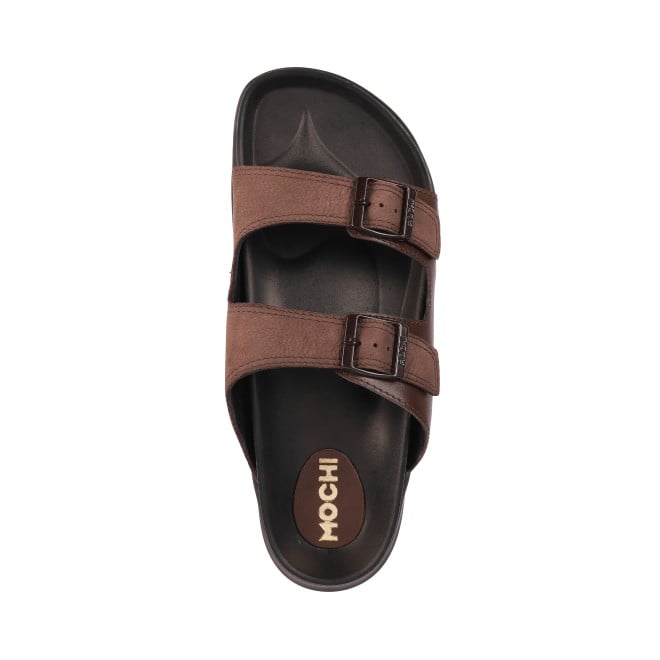 Mochi Men Brown Casual Slippers (SKU: 16-907-12-40)