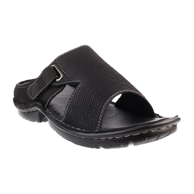 Mochi Men Black Casual Slip Ons