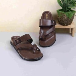 Men Brown Casual Slippers