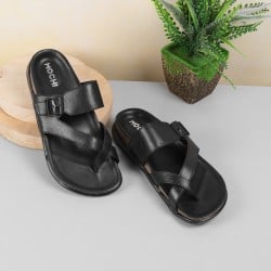 Men Black Casual Slippers