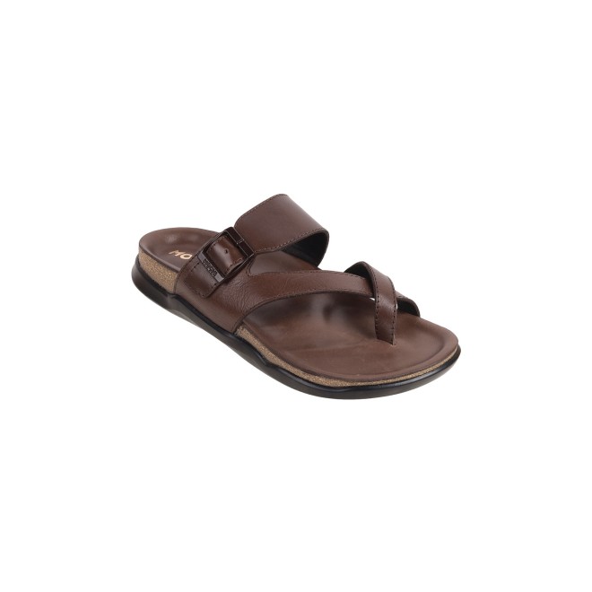 Mochi Men Brown Casual Slippers (SKU: 16-909-12-40)