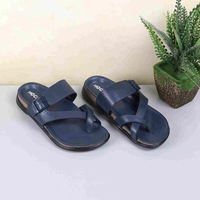 Mochi Men Blue Casual Slippers