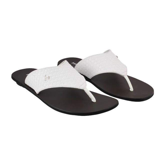 Mochi Men White Casual Slippers