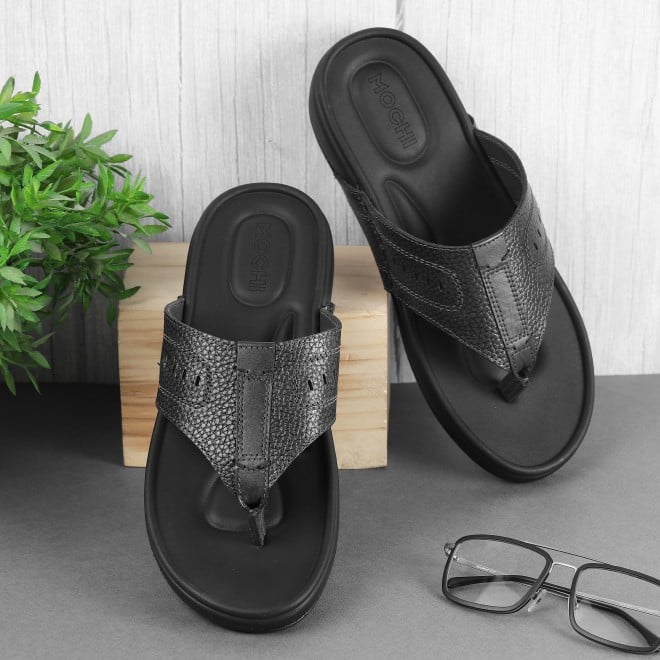 Mochi Men Black Casual Slippers (SKU: 16-916-11-40)