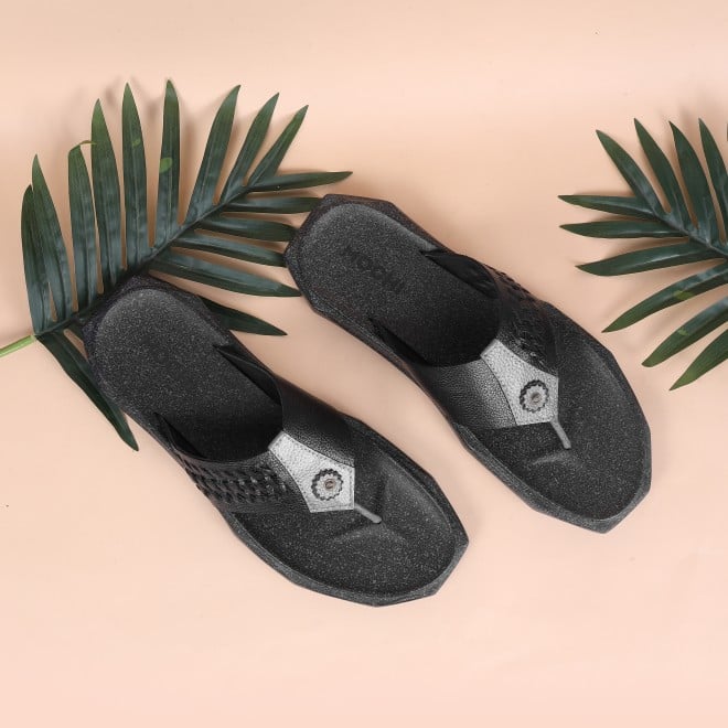 Mochi Men Black Casual Slippers (SKU: 16-918-11-41)