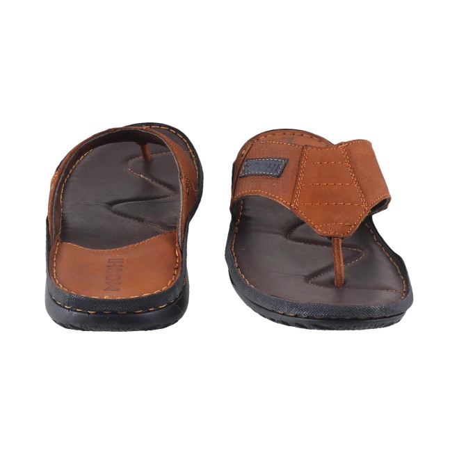Mochi Men Tan Casual Chappals (SKU: 16-9195L-23-46)