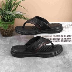 Men Black Casual Slippers