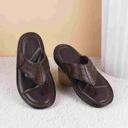 Men Brown Casual Slippers