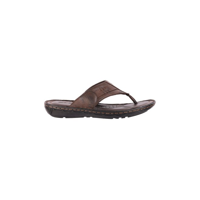 Mochi Men Brown Casual Slippers (SKU: 16-946-12-40)