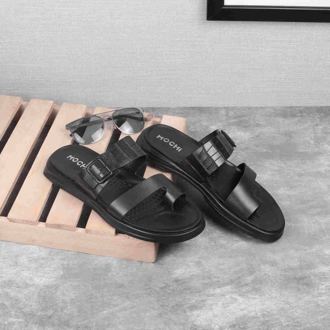 Mochi Men Black Casual Sandals (SKU: 16-948-11-40)