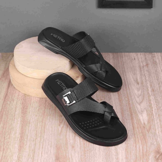 Mochi Men Black Casual Sandals (SKU: 16-954-11-40)