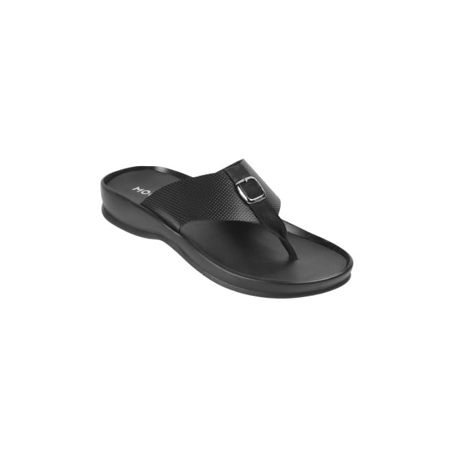 Mochi Men Black Casual Slippers & Flip Flops (SKU: 16-957-11-40)