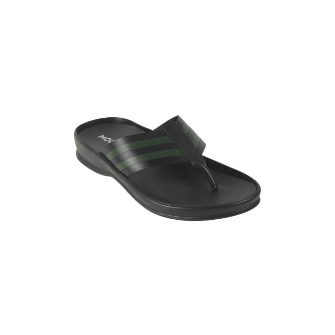 Mochi Men Black Casual Slippers & Flip Flops (SKU: 16-960-11-40)