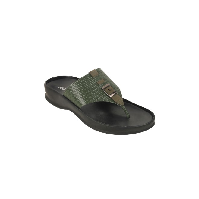 Mochi Men Green Casual Slippers & Flip Flops (SKU: 16-964-21-40)