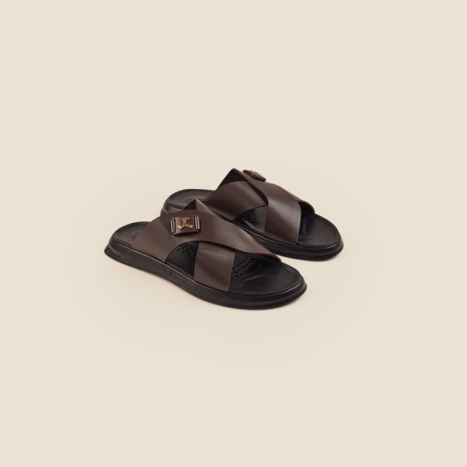 Mochi Men Brown Casual Slip-Ons (SKU: 16-969-12-40)
