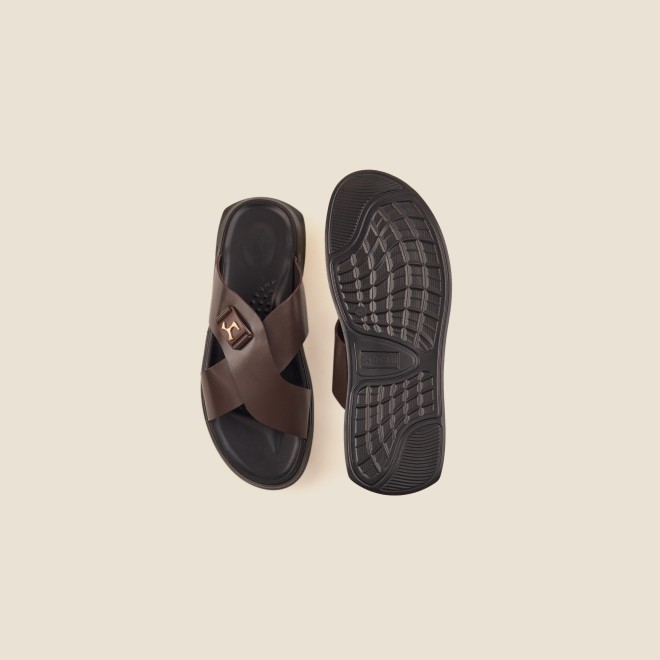 Mochi Men Brown Casual Slip-Ons (SKU: 16-969-12-40)