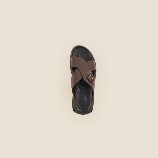 Mochi Men Brown Casual Slip-Ons (SKU: 16-969-12-40)