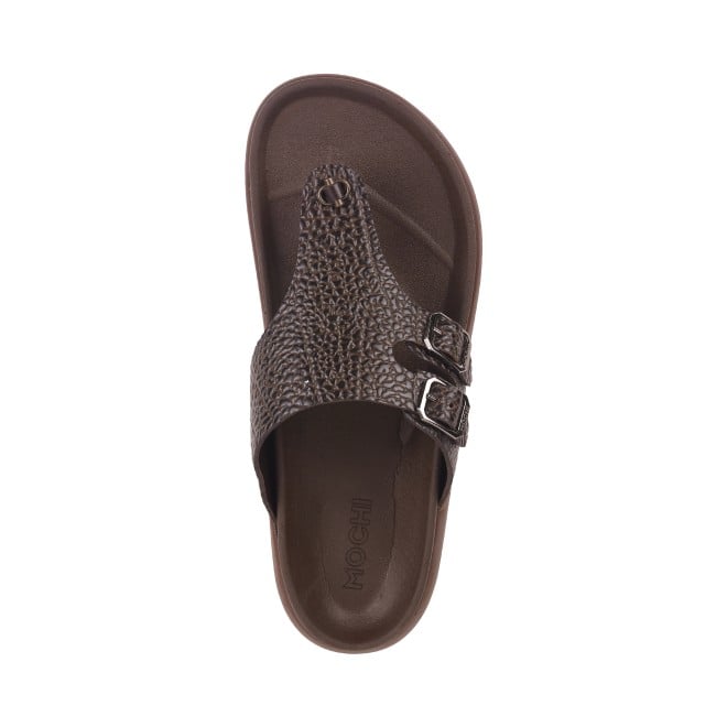 Mochi Men Brown Casual Slippers (SKU: 16-970-12-40)