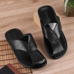 Men Black Casual Slippers