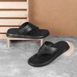 Men Black Casual Slippers