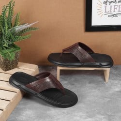 Men Brown Casual Slippers