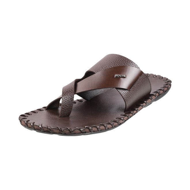 Mochi Men Brown Ethnic Chappals (SKU: 16-9779L-12-46)