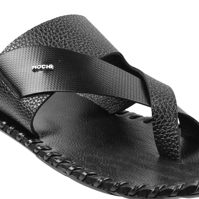 Mochi Men Black Ethnic Chappals (SKU: 16-9779L-11-46)