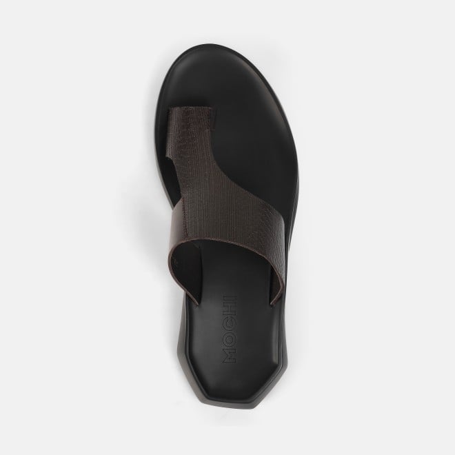 Mochi Men Brown Casual Slippers (SKU: 16-983-12-40)