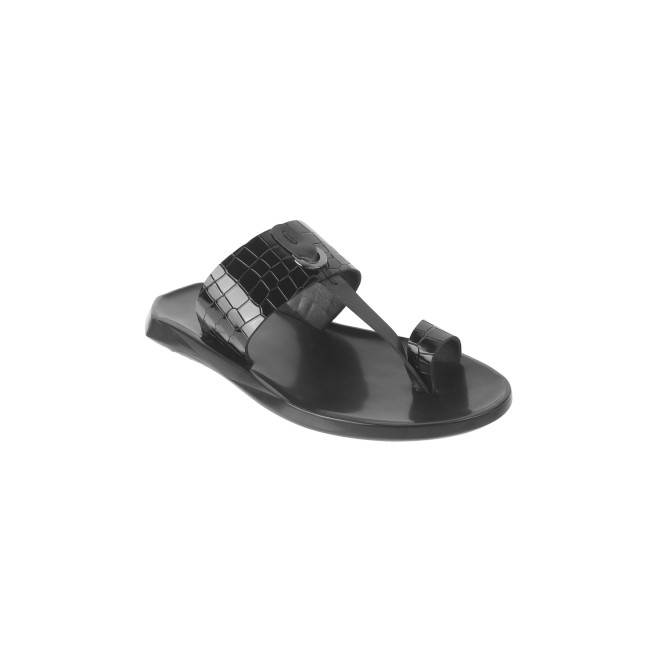 Mochi Men Black Casual Slippers & Flip Flops (SKU: 16-984-11-40)