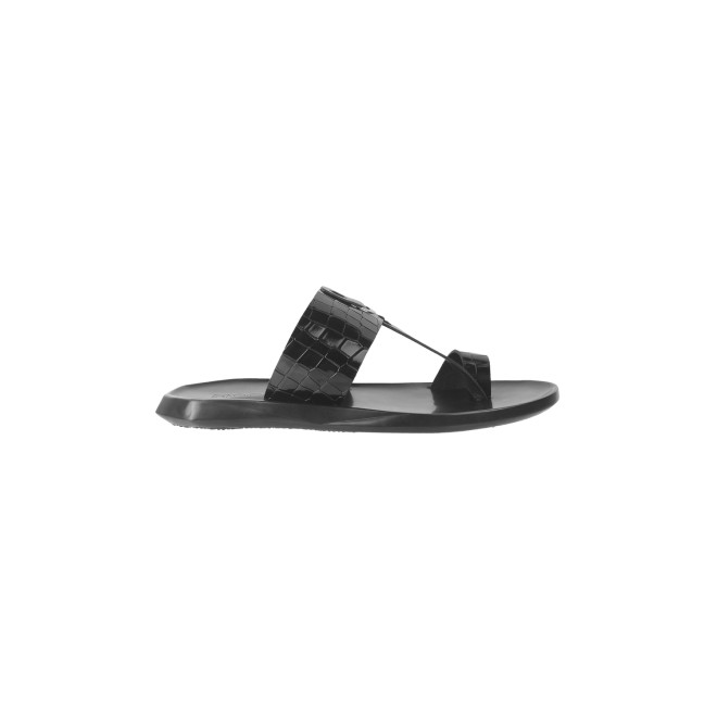 Mochi Men Black Casual Slippers & Flip Flops (SKU: 16-984-11-40)