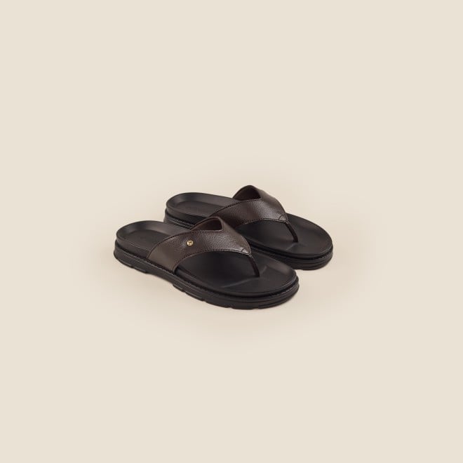 Mochi Men Brown Casual Slippers (SKU: 16-995-12-40)