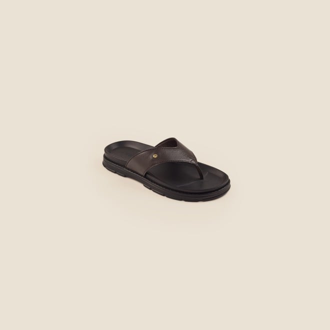 Mochi Men Brown Casual Slippers (SKU: 16-995-12-40)