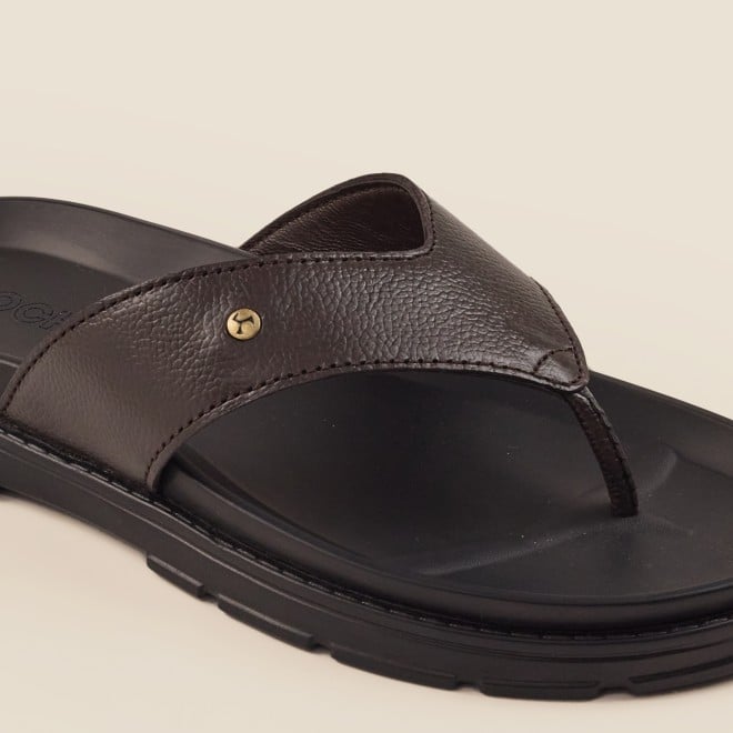 Mochi Men Brown Casual Slippers (SKU: 16-995-12-40)