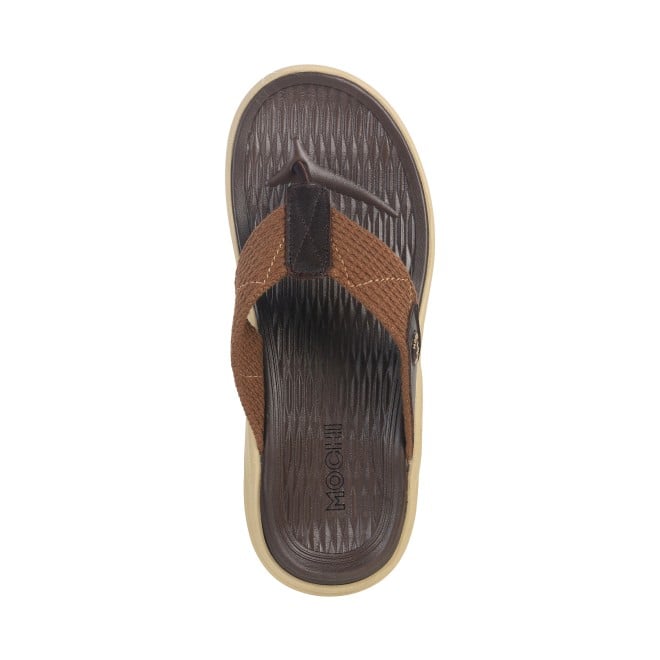 Mochi Men Brown Casual Slippers (SKU: 16-996-12-40)