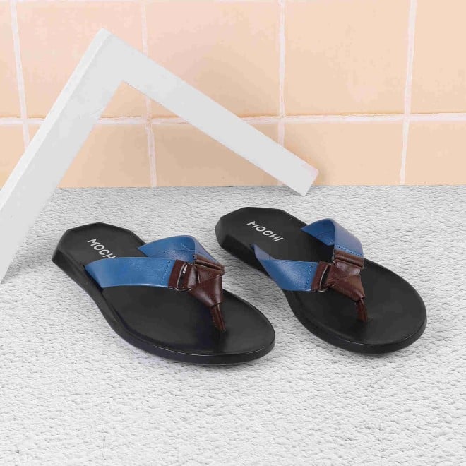 Mochi Men Light-blue Casual Slippers (SKU: 16-998-32-42)