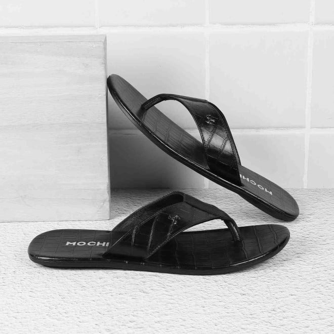 Mochi Men Black Casual Slippers (SKU: 16-999-11-41)