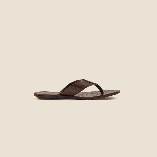 Mochi Men Brown Casual Slippers (SKU: 16-999-12-40)