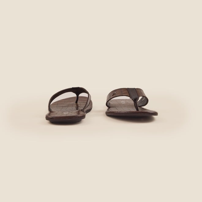 Mochi Men Brown Casual Slippers (SKU: 16-999-12-40)