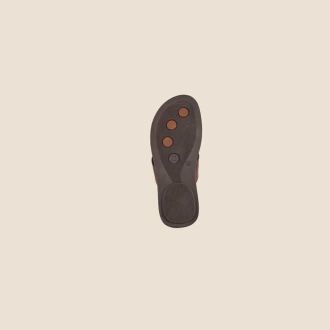 Mochi Men Brown Casual Slippers (SKU: 16-999-12-40)