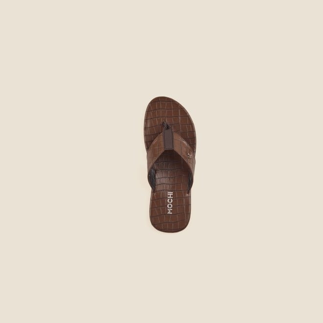 Mochi Men Brown Casual Slippers (SKU: 16-999-12-40)