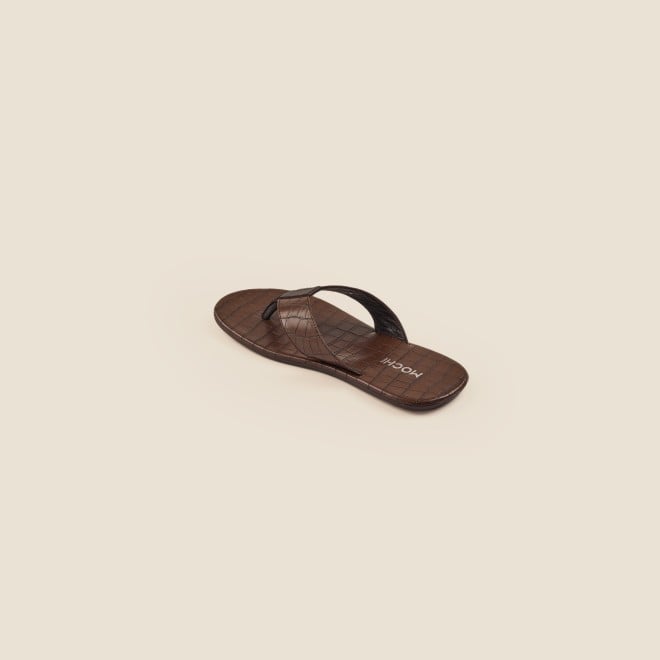 Mochi Men Brown Casual Slippers (SKU: 16-999-12-40)