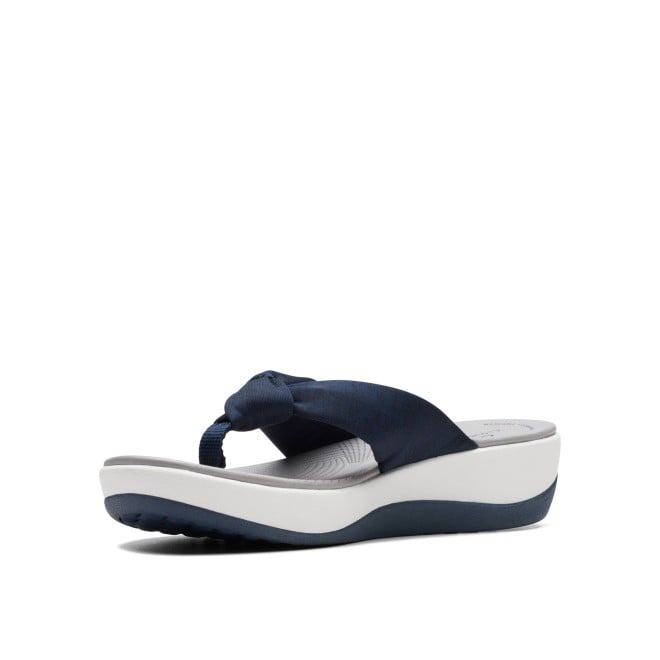 Clarks Women White-blue Casual Slippers (SKU: 161-1611-56-3)