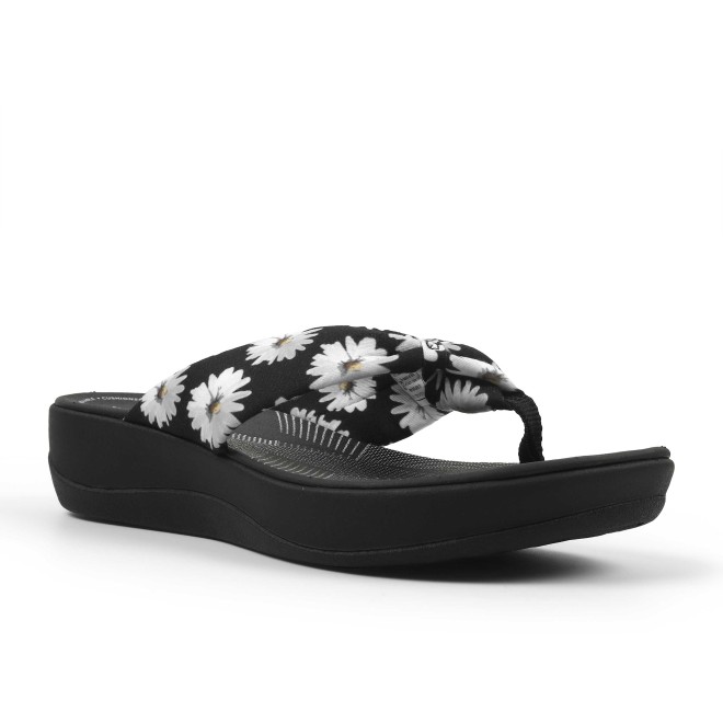 Clarks Women Black-multi Casual Slippers (SKU: 161-1611-53-3)